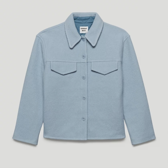Aritzia Sunday Best Sky Shirt Jacket - Picture 1 of 4